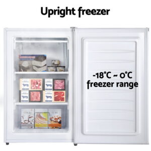 Devanti 81L Upright Freezer Fridge - Compact Freezer - Image 4