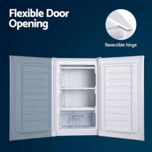 Devanti 81L Upright Freezer Fridge - Compact Freezer - Image 5