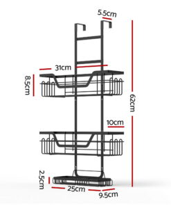 Artiss 3 Tier Shower Caddy for Clutter-Free Bathrooms - Image 2