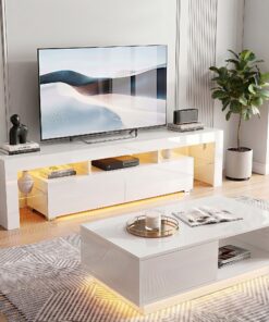 Artiss LED TV Unit & Coffee Table Set for Modern Living - Image 1