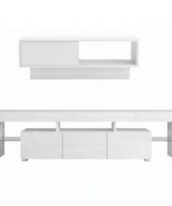 Artiss LED TV Unit & Coffee Table Set for Modern Living - Image 4