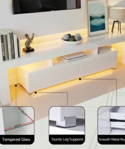 Artiss LED TV Unit & Coffee Table Set for Modern Living - Image 9