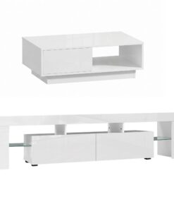 Artiss LED TV Unit & Coffee Table Set for Modern Living - Image 10