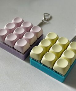 2-Pack Dark Pink Mechanical Keyboard Fingertip Toy Keychain - Image 2