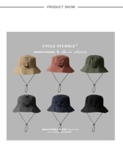 Elosung Brick Red Packable Bucket Hat for Sun Protection - Image 6