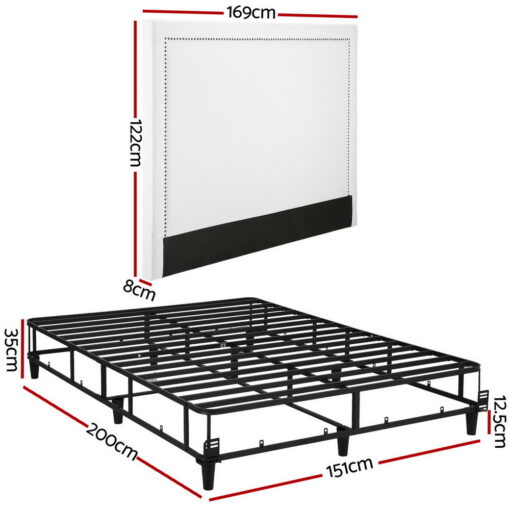 Artiss Queen Bed Frame with Headboard for Stylish Comfort – image 2