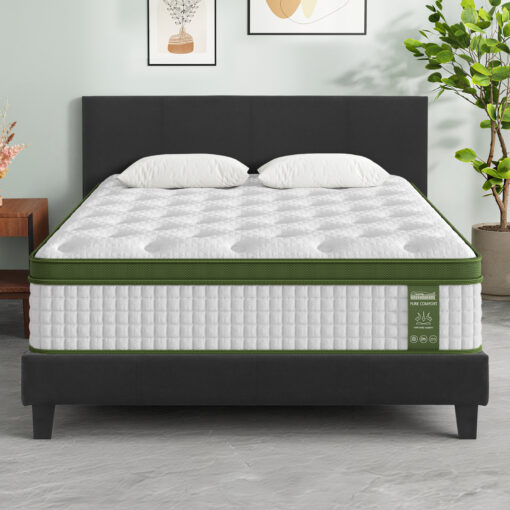 Artiss BedStory Queen Bed Frame & Mattress Set for Comfort – image 1