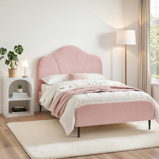 BFRAME-SET-OLAN-BS-01-202512101924-00-15.jpg Artiss King Single Storage Bed Frame Velvet with Table – image 1