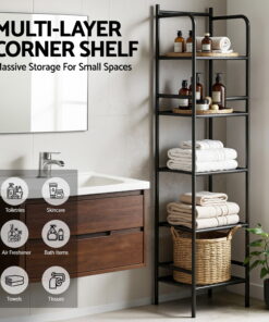 Artiss 5 Tier Corner Shower Caddy for Organised Bathrooms - Image 5