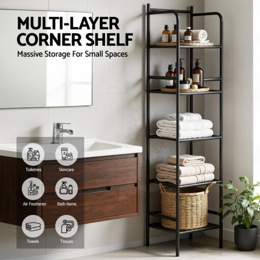Artiss 5 Tier Corner Shower Caddy for Organised Bathrooms – image 5