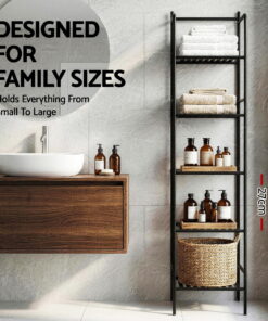 Artiss 5 Tier Corner Shower Caddy for Organised Bathrooms - Image 7
