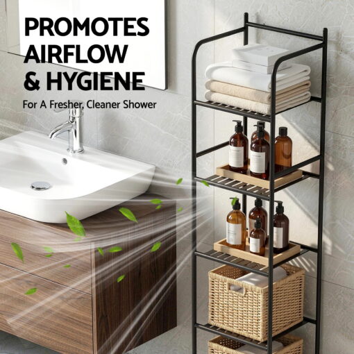 Artiss 5 Tier Corner Shower Caddy for Organised Bathrooms – image 8