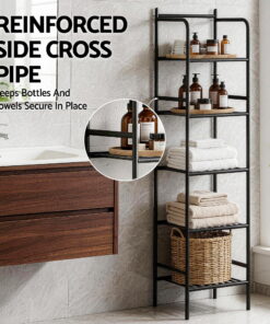 Artiss 5 Tier Corner Shower Caddy for Organised Bathrooms - Image 9