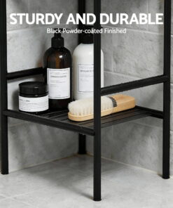 Artiss 5 Tier Corner Shower Caddy for Organised Bathrooms - Image 10