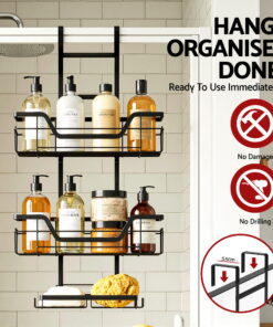 Artiss 3 Tier Shower Caddy for Clutter-Free Bathrooms - Image 4