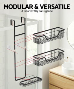 Artiss 3 Tier Shower Caddy for Clutter-Free Bathrooms - Image 8