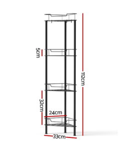 Artiss 4 Tier Corner Shower Caddy for Organised Bathrooms - Image 3