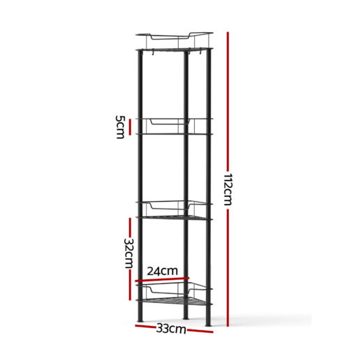 Artiss 4 Tier Corner Shower Caddy for Organised Bathrooms – image 3