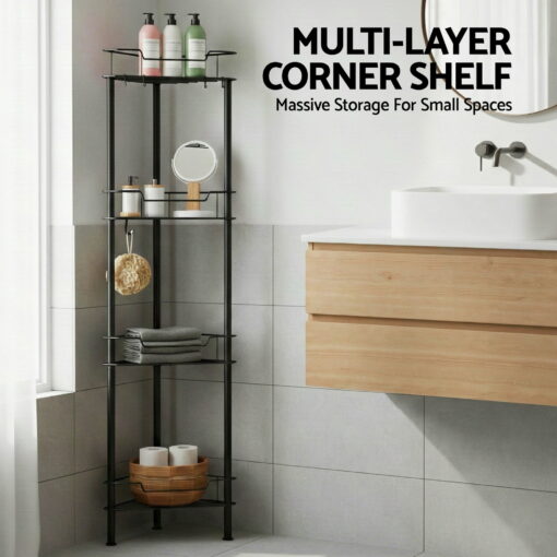 Artiss 4 Tier Corner Shower Caddy for Organised Bathrooms – image 5