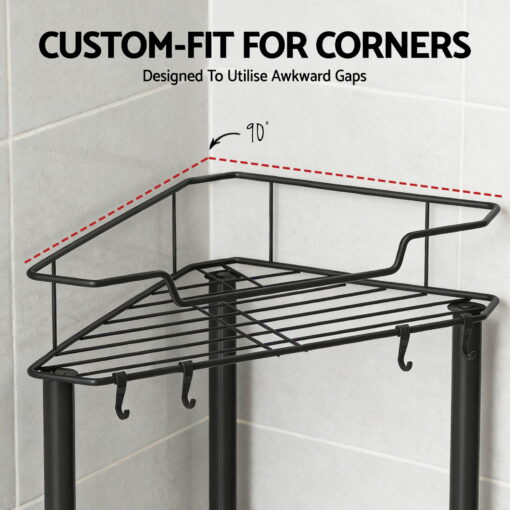 Artiss 4 Tier Corner Shower Caddy for Organised Bathrooms – image 6