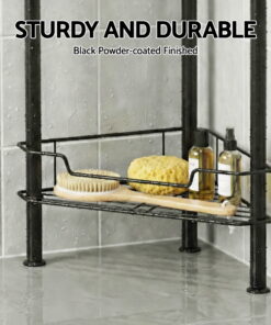 Artiss 4 Tier Corner Shower Caddy for Organised Bathrooms - Image 7