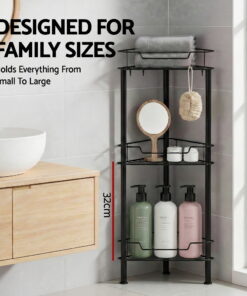 Artiss 4 Tier Corner Shower Caddy for Organised Bathrooms - Image 8