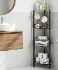 Artiss 4 Tier Corner Shower Caddy for Organised Bathrooms - Image 12