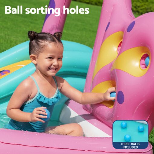 Bestway Butterfly Kids Play Pool with Slide Pink – image 6