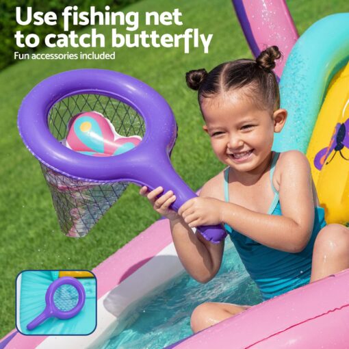 Bestway Butterfly Kids Play Pool with Slide Pink – image 7