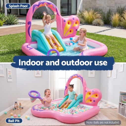Bestway Butterfly Kids Play Pool with Slide Pink – image 8