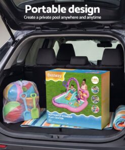 Bestway Butterfly Kids Play Pool with Slide Pink - Image 9