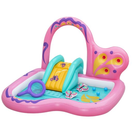 Bestway Butterfly Kids Play Pool with Slide Pink – image 10