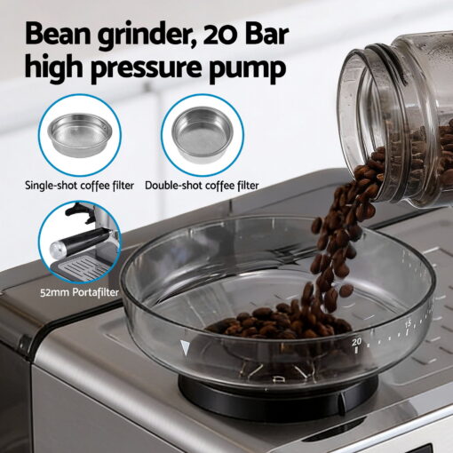 Devanti Coffee Machine Espresso Latte Maker for Perfect Brews – image 5