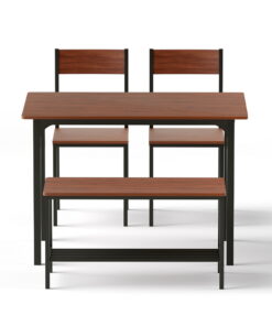 Artiss Dining Set with Storage Bench for Small Spaces - Image 3