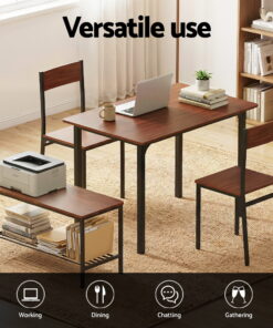 Artiss Dining Set with Storage Bench for Small Spaces - Image 4