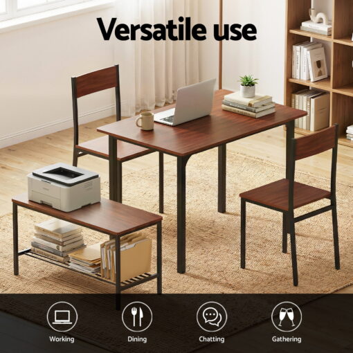 Artiss Dining Set with Storage Bench for Small Spaces – image 4