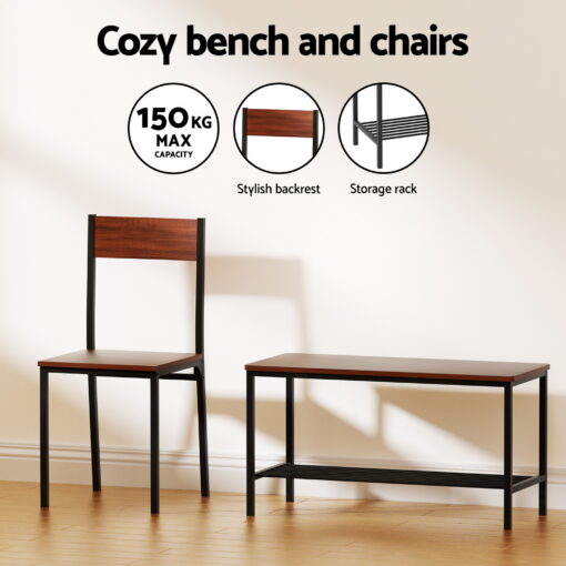 Artiss Dining Set with Storage Bench for Small Spaces – image 7