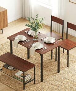 Artiss Dining Set with Storage Bench for Small Spaces - Image 9