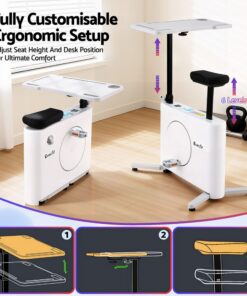 Everfit Exercise Bike Magnetic Desk Bike for Home Workouts - Image 6
