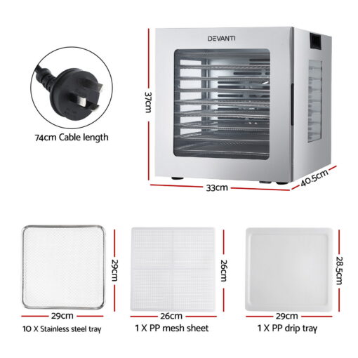 Devanti Food Dehydrator for Healthy Snack Making – image 3