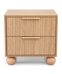 Artiss 2-Pack Pine Bedside Tables, 2 Drawers - Image 4