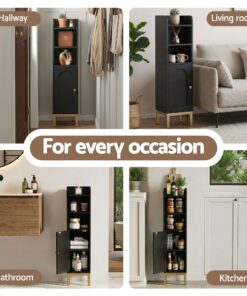 Artiss Bathroom Storage Cabinet with Adjustable Shelves - Image 8