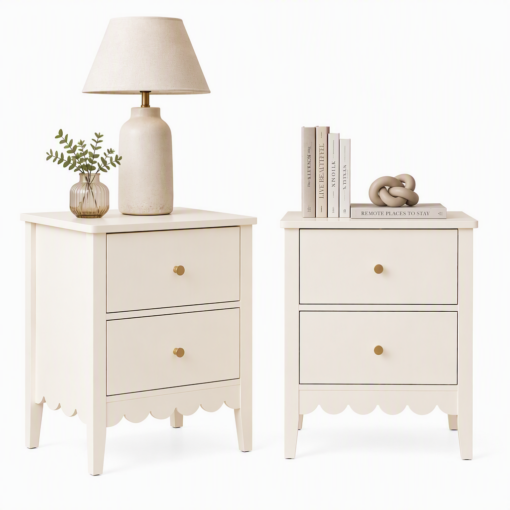 Artiss 2-Piece Bedside Tables with 2 Drawers – image 2