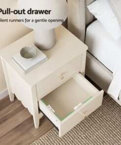 Artiss 2-Piece Bedside Tables with 2 Drawers - Image 5