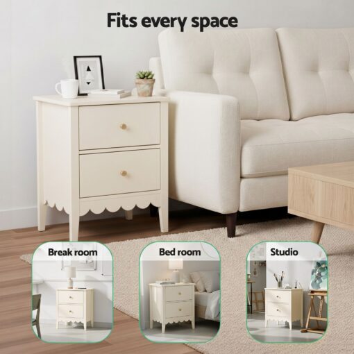 Artiss 2-Piece Bedside Tables with 2 Drawers – image 7