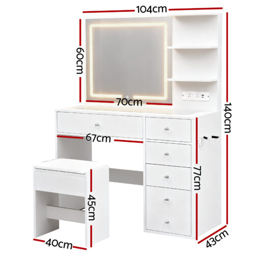 Artiss Dressing Table with LED Mirror for Beauty Lovers – image 3