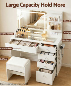 Artiss Dressing Table with LED Mirror for Beauty Lovers - Image 6