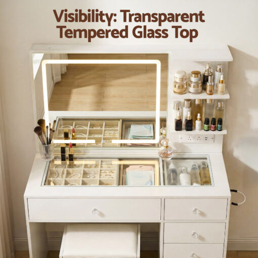 Artiss Dressing Table with LED Mirror for Beauty Lovers – image 7