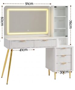 Artiss Dressing Table LED Vanity Desk for Elegant Beauty - Image 3