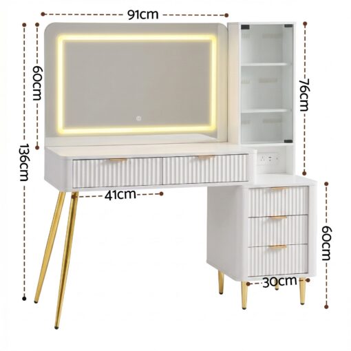 Artiss Dressing Table LED Vanity Desk for Elegant Beauty – image 3